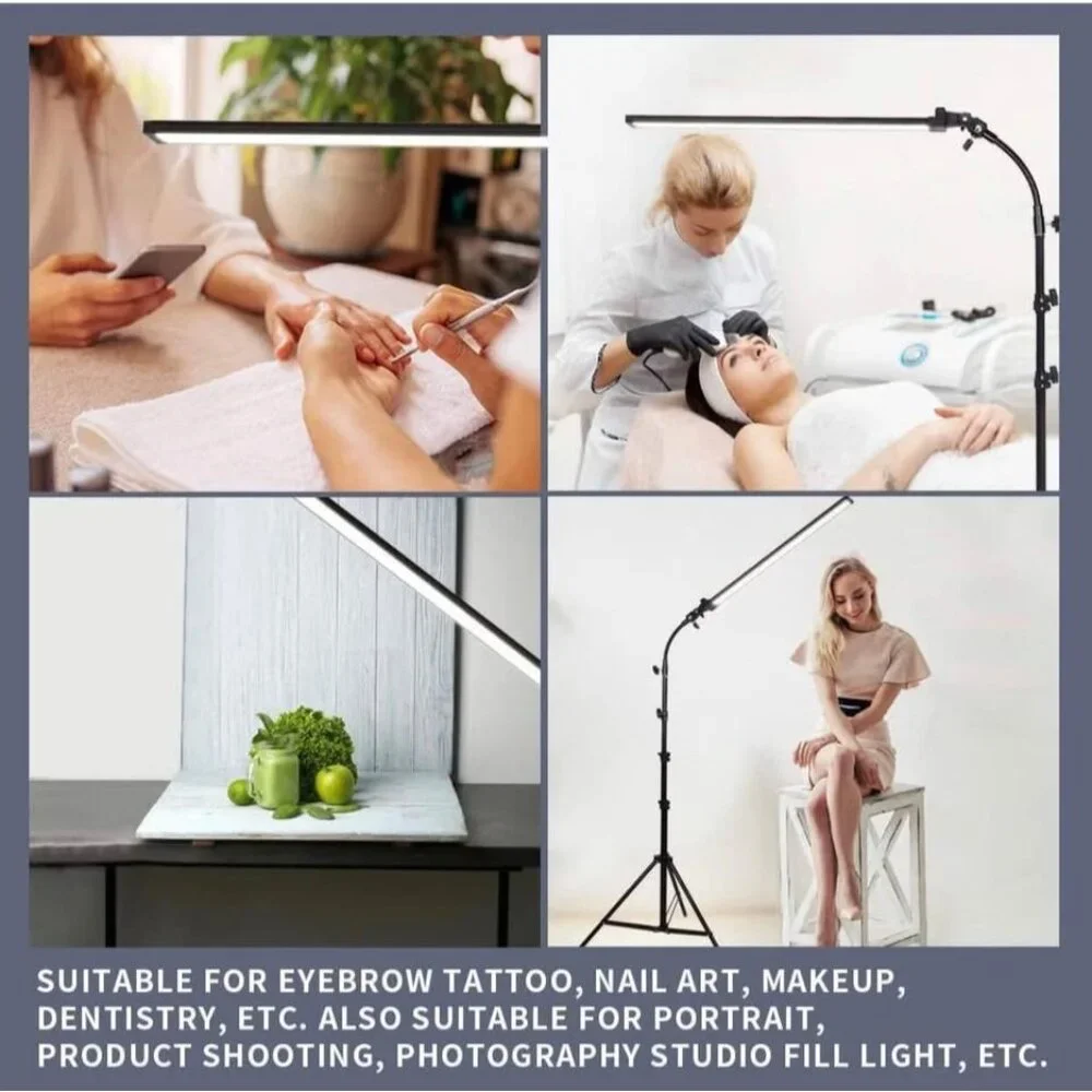 NEW! Photography Studio LED Lighting Kit with Light Stand Bag Soft Tube